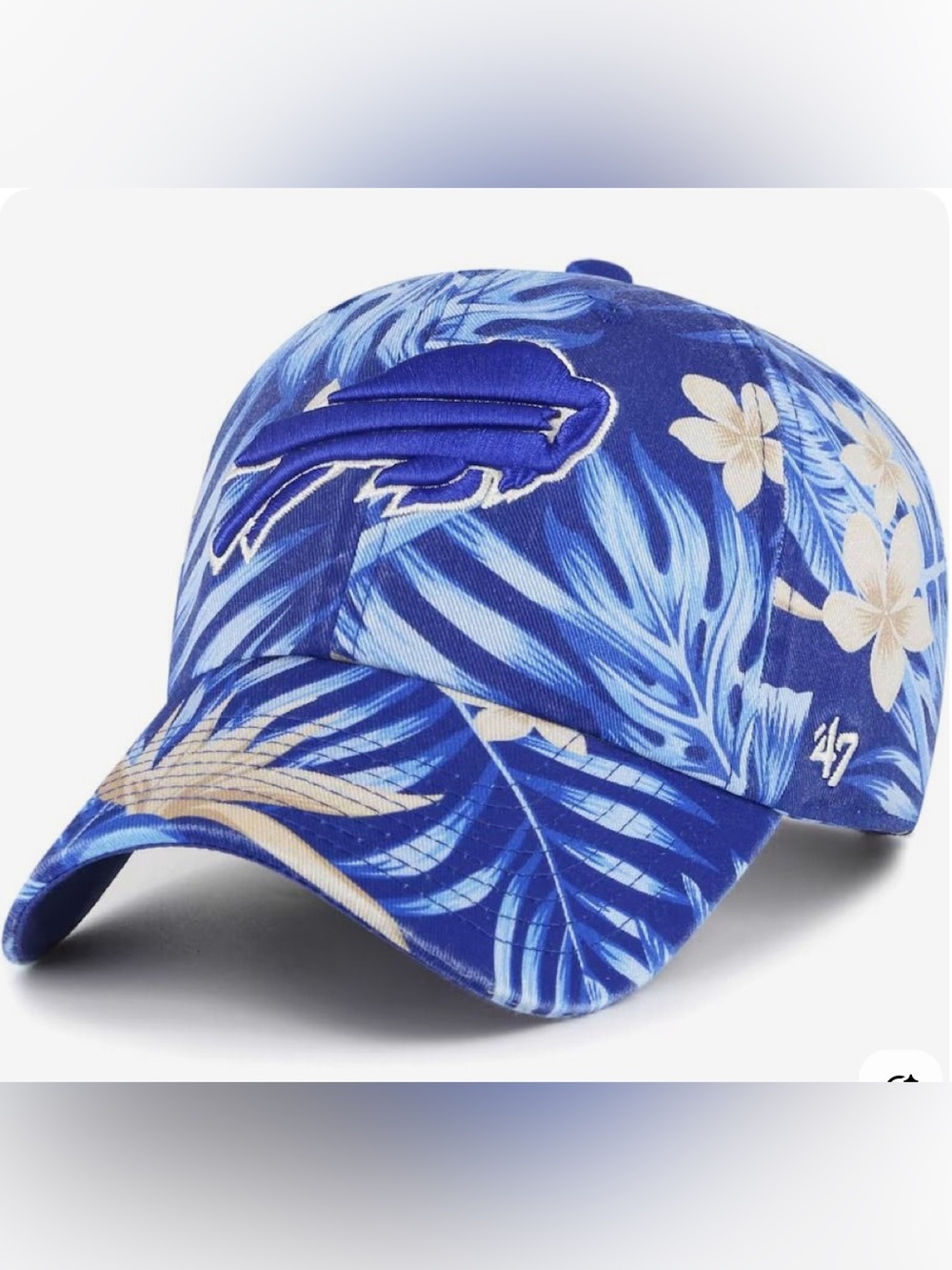 New Buffalo Bills 47 Royal Tropicalia Clean Up Adjustable Hat